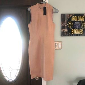 BCBG light pink leather dress